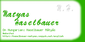 matyas haselbauer business card